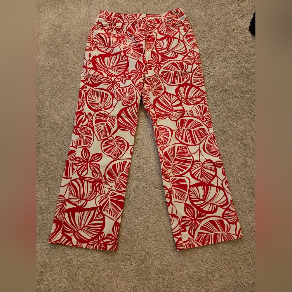Talbots Red and White Stretch Shorts